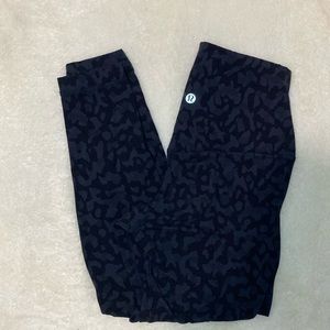 LULULEMON Leggings - Black / Grey Leopard Align Leggings size 2